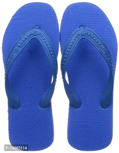 Stylish PU Royal Blue Slip-On Solid Room Slipper For Men