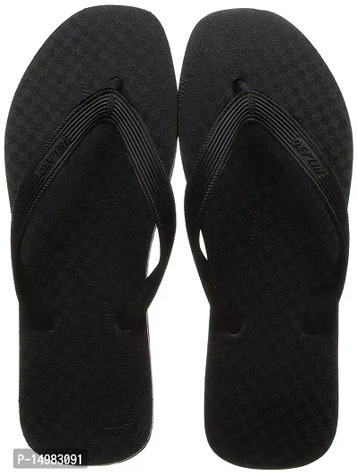 Stylish PU Black Slip-On Solid Room Slipper For Men