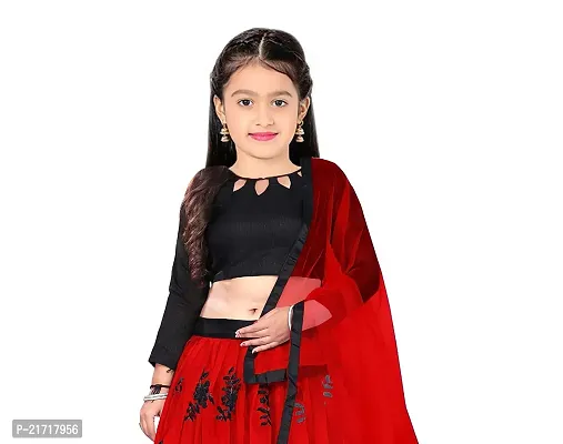 Nikudi Satin Lehenga Choli for Baby Girls Traditional Embroidered Comfortable Stylish and available in Vibrant Colors Perfect for Festivals and Special Occasions-thumb3