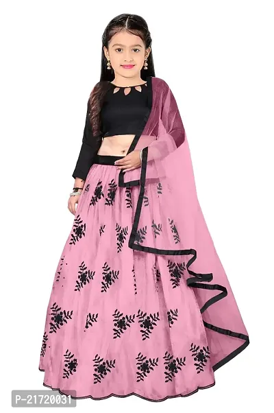 Nikudi Satin Lehenga Choli for Baby Girls Traditional Embroidered Comfortable Stylish and available in Vibrant Colors Perfect for Festivals and Special Occasions-thumb0