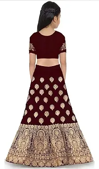 Nikudi Adorable Satin Lehenga Choli for Baby Girls Traditional Embroidered Comfortable Stylish Vibrant Colors Perfect for Festivals and Special Occasions-thumb1