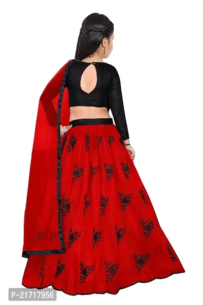 Nikudi Satin Lehenga Choli for Baby Girls Traditional Embroidered Comfortable Stylish and available in Vibrant Colors Perfect for Festivals and Special Occasions-thumb2