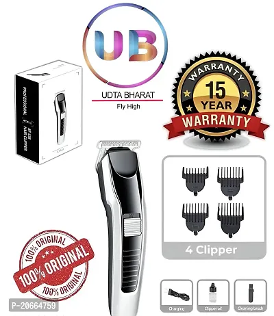 TRIMMER AT538 Electric Hair and beard trimmer for men Shaver Rechargeable Hair Machine adjustable for men Beard Hair Trimmer, Bal Katne Wala Machine, beard trimmer for men with 4 combs, Lubricant Oil-thumb0