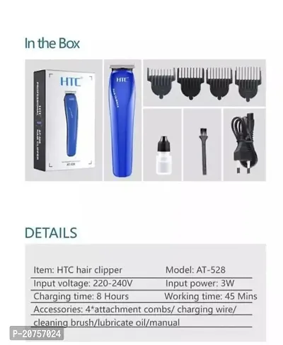 UDTA BHARAT .......AT-528 Electric Hair trimmer for men Rechargeable Hair Cutting Machine adjustable for men Beard Hair Trimmer, beard trimmers for men, beard trimmer for men with 4 Size combs (Blue)-thumb4