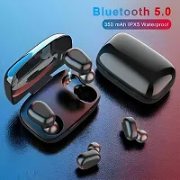 UDTA BHARAT..... L21 TWS Wireless Earphone Mini Bluetooth 5.0 Sports Headphone Waterproof Earbuds Hd Call Stereo Headset Sound with Mic Portable Charging Buds Box for Smartphones (Black)-thumb3