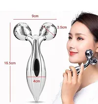 Manual 3D Massager Roller 360 Rotate Face Full Body Shape for Skin Lifting Wrinkle Remover Facial Massage Relaxation Tool, 15.5 x 9.5 x 5 cm, Silver-thumb1
