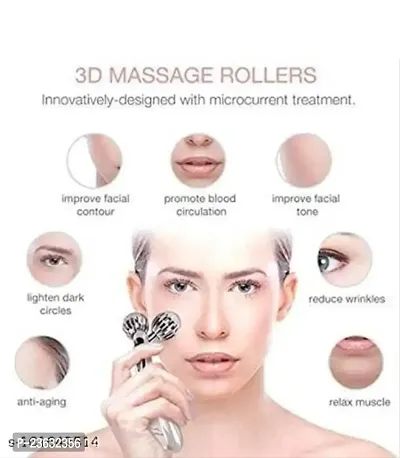 Shopfleet 3D Roller Face Y-Shape Face Lift Tool Firming Beauty Massage Face Massager,-thumb2