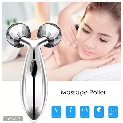 3D Y SHAPE facial massage roller face simming massager (silver) massager pack of 1-thumb3