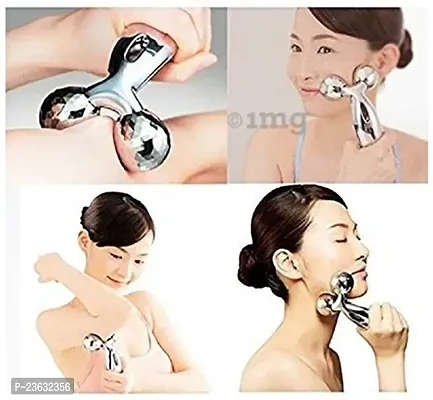 Shopfleet 3D Roller Face Y-Shape Face Lift Tool Firming Beauty Massage Face Massager,-thumb0