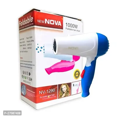 NOVA NV-1290 1000 Watts Foldable Hair Dryer for Man and Women, Multicolor-thumb0