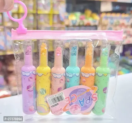 KIRTI Unique Cartoon Cute Highlighters 6 Pcs Color Set Highlighters Marker Pens Stationery Cute Cartoon Theme Bottle Shaped Markers for Kids Girls and Boys (Note:-Colour  Design May Vary)-thumb3