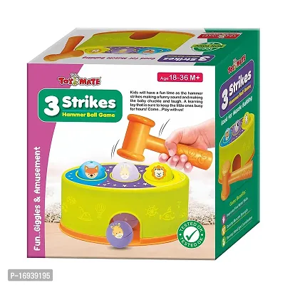 3 Strikes Hammer Ball Game A Toddler Activity Fun Game, Good For Muscle Building,For Age 18-36 Month +