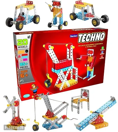 Toys Senior Techno - Engineering Toy Kit - Educational Toy - Building Blocks And Models Construction Set Age 5 To 12-Multi Color