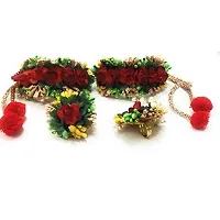 Balika Vadhu Flower Jewellery Designer Jwellery Set for Women  Girls (Mehandi/Haldi /Bridal/Baby Shower/Party/wedding) (Yellow Green Gold)-thumb2