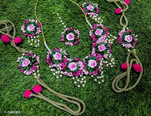 Balika Vadhu Jewellery Designer Purple Jwellery Set for Women  Girls (Mehandi/Haldi /Bridal/Baby Shower/Marriage)-thumb2