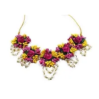 Balika Vadhu Jewellery Designer Jwellery Set for Women  Girls (Mehandi/Haldi /Bridal/Baby Shower/Marriage/Wedding) (Yellow Pink)-thumb1