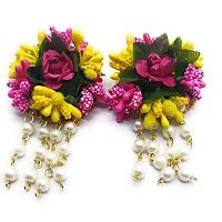 Balika Vadhu Jewellery Designer Jwellery Set for Women  Girls (Mehandi/Haldi /Bridal/Baby Shower/Marriage/Wedding) (Yellow Pink)-thumb2
