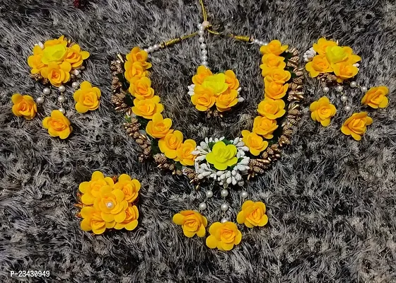 Balika Vadhu Jewellery Designer Yellow Jwellery Set for Women  Girls (Mehandi/Haldi /Bridal/Baby Shower/Marriage)-thumb2