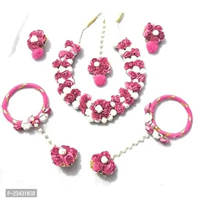 anytime Balika Vadhu Jewellery Designer Jwellery Set for Women  Girls (Mehandi/Haldi/Bridal/Baby Shower) (Rani)