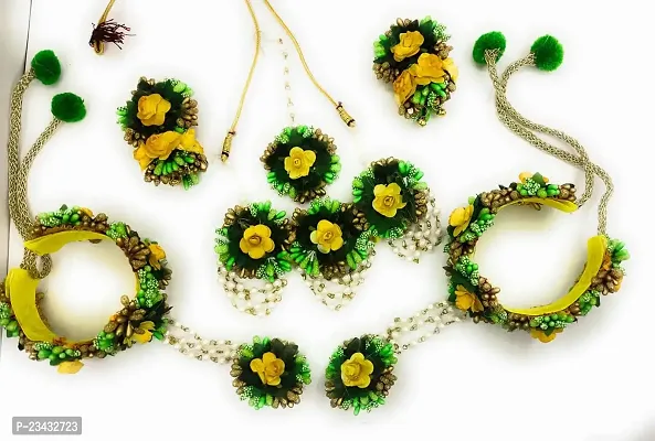 Balika Vadhu Jewellery Designer Yellow Green Jwellery Set for Women  Girls (Mehandi/Haldi /Bridal/Baby Shower/Marriage)