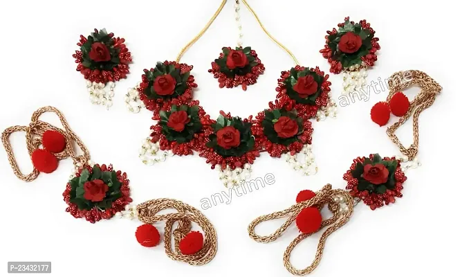 anytime Balika Vadhu Designer Jewellery Set for Women (Red)-thumb0