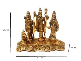 Lord Ram Darbar Idol Metal Showpiece Hindu Religious Idols Ram Sita Laxman Hanuman Murti Puja Decoration Items-thumb1