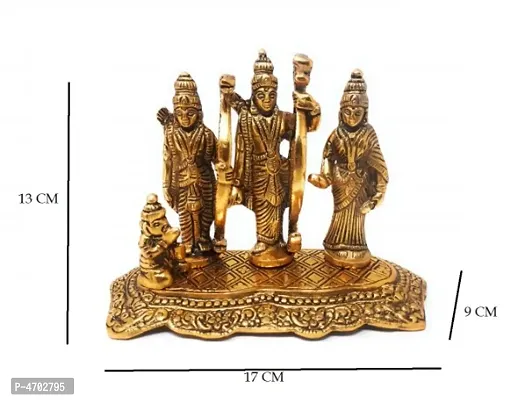 Lord Ram Darbar Idol Metal Showpiece Hindu Religious Idols Ram Sita Laxman Hanuman Murti Puja Decoration Items-thumb2