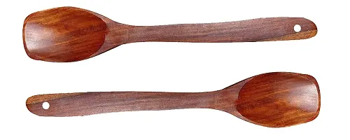 Sublime Arts Cooking Spoon (Set of 2) / DOI Spoon / Ladle Spoon Sheesham Wood  Kitchen Tool, Table Ware-thumb1