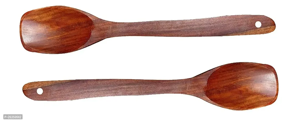 Sublime Arts Cooking Spoon (Set of 2) / DOI Spoon / Ladle Spoon Sheesham Wood  Kitchen Tool, Table Ware-thumb2