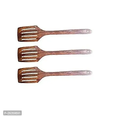 Sublime Arts Wooden Fancy Design Kitchen Spoon (Set of 3)