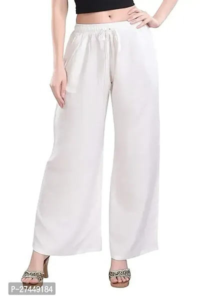 Classic Cotton Solid Palazzos for Women-thumb0