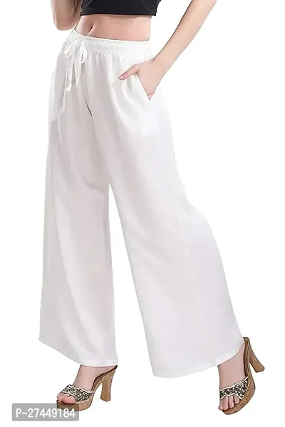 Classic Cotton Solid Palazzos for Women-thumb2