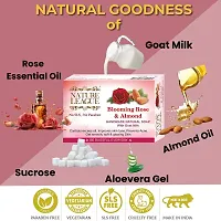 NATURE LEAGUE BLOOMING ROSE  ALMOND, Natural, Oil Control, Anti-acne, Skin Hydrating, Exfoliating Handmade Bathing Soap, With Natural Oils  Goat Milk, SLS  Paraben Free, Pack of 6 (600 gms)-thumb2