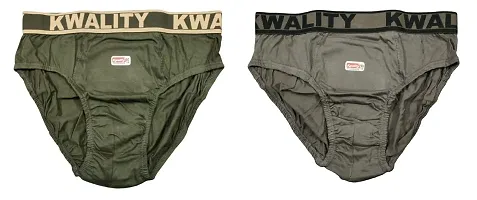 Epic Touch Men's Kwality Premium Solid Underwear/Brief for Men & Boys|Men's Underwear (Pack of 2)
