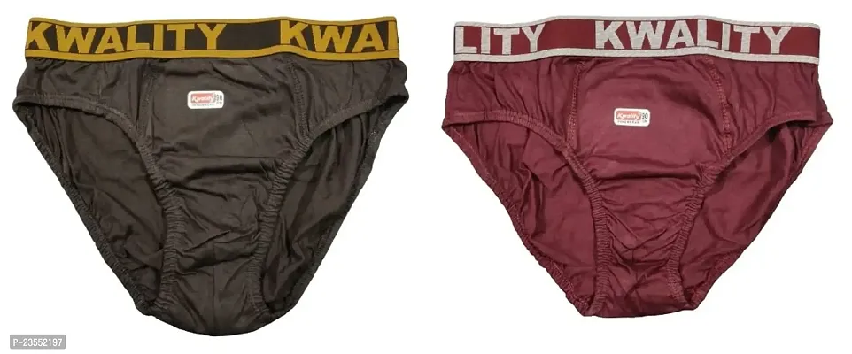 Epic Touch Men's Kwality Premium Solid Underwear/Brief for Men  Boys|Men's Underwear (Pack of 2)