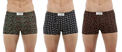 Epic Touch Men's Eazy Premium Printed Mini Trunk for Men and Boys|Men's Underwear Trunk (Pack of 3)