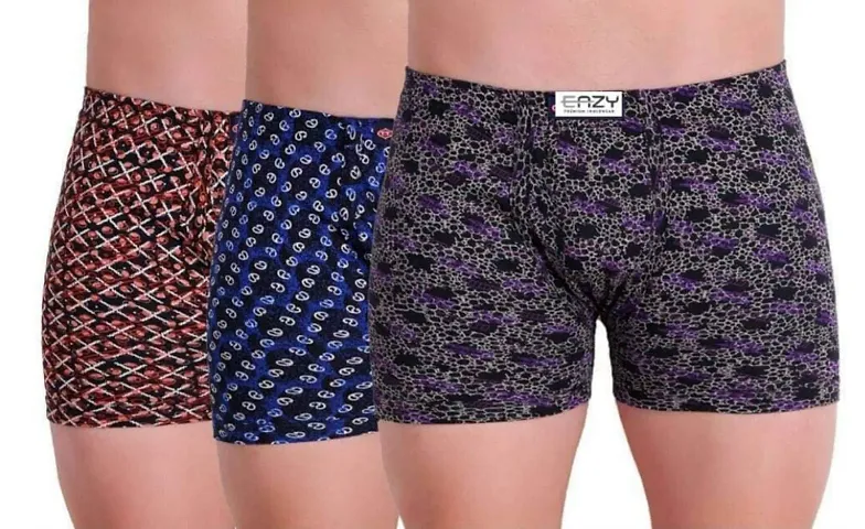 Epic Touch Men's Eazy Premium Printed Mini Trunk for Men and Boys|Men's Underwear Trunk (Pack of 3)