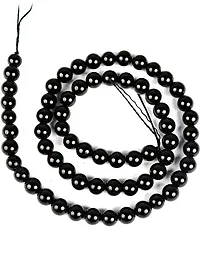 Zoya Gems  Jewellery Natural Black Onyx Loose Beads 6 mm Round Stone Beads for Jewellery Making Bracelet Beads Mala Beads Crystal Beads for Jewellery Making Bracelet/Mala-thumb3