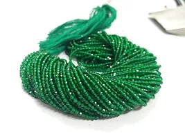 Zoya Gems  Jewellery 5 Strand Micro Green Emerald Hydro, Faceted Rondelles 2mm Beads, Semi Precious Gemstone Beads ,14 Each Strinng, for Jewellery Making - Craft Supplies-thumb3