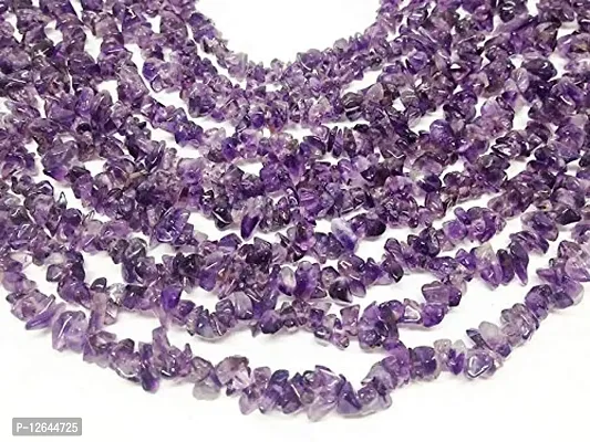 Zoya Gems & Jewellery Amethyst Chip Stone Beads Strand - 32 inch Full Strand ~ 3-7mm Chips, Stone Nuggets - 1 strand Necklace