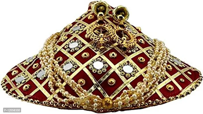 Zoya Gems & Jewellery Maroon Potli Wristlets Ethnic Potli For Women's | Designer Rajasthani Style Royal Clutch Silk Batwa | Zari Work Potli | Bridal Potli | Potli Bags-thumb5