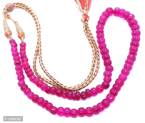 Zoya Gems & Jewellery 1 Strand AAA Ruby Jade Quarts Hand Curved Watermelon Beads, Ruby Curved Beads, 7-11 MM Ruby Jade Quartz Pumpkin 22 Inch Long Necklace Beads,-thumb0