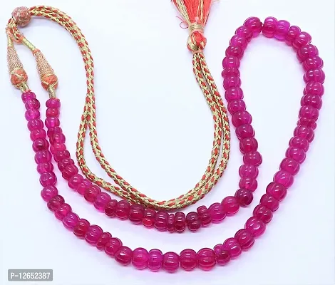 Zoya Gems & Jewellery 1 Strand AAA Ruby Jade Quarts Hand Curved Watermelon Beads, Ruby Curved Beads, 7-11 MM Ruby Jade Quartz Pumpkin 22 Inch Long Necklace Beads,-thumb5