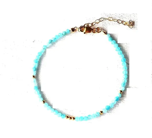 Zoya Gems & Jewellery Amazonite Bracelet 4MM Amazonite Bracelet, Amazonite Bead Bracelet, Healing Crystal Bracelet, Love Protection Bracelet