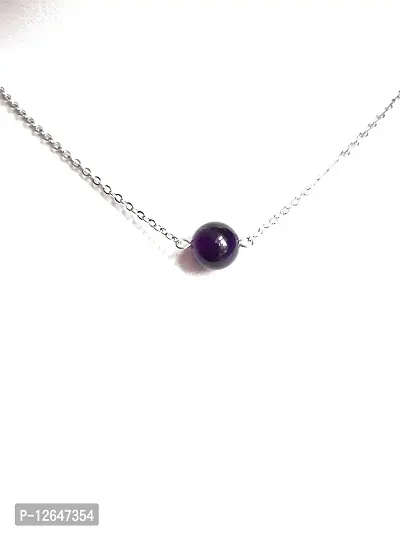 Buy Chimera 92.5 Sterling Silver Long Chain Single Pendant Designer Necklace  Adorn with a Natural Purple Amethyst Gemstone at Amazon.in