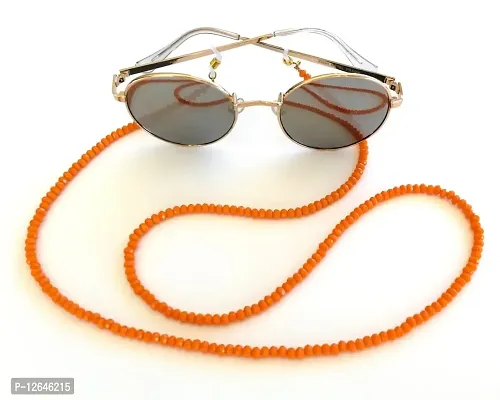 Zoya Gems  Jewellery Orange Beads Eyeglass  Mask Chain- Beaded Reading Eyeglass Holders- Sunglass Necklace-thumb2