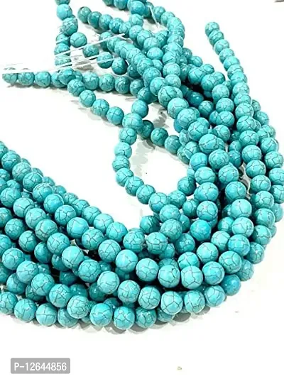 Zoya Gems  Jewellery Turquoise Howlite Beads Natural 8mm gemstone Beads, Gemstone Beads 14 Strand For Jewelry Supplier