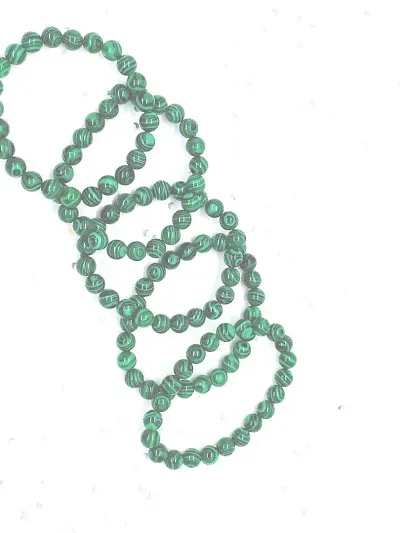 Zoya Gems & Jewellery Malachite 8mm Bead Bracelet, Green Bracelet, Natural Malachite Beads,Heart Chakra Bracelet, Taurus Zodiac Bracelet, Scorpio Bracelet