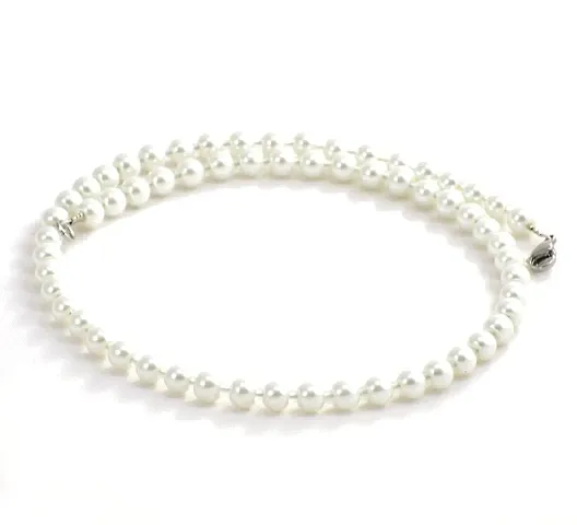 Zoya Gems Jewellery 8MM Pearl Choker, Pearl Necklace, Simple pearl necklace, Pearl Choker Necklace, Trendy Pearl Choker, Elegant Pearl Necklace, Choker necklace