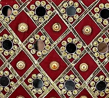 Zoya Gems & Jewellery Maroon Potli Wristlets Ethnic Potli For Women's | Designer Rajasthani Style Royal Clutch Silk Batwa | Zari Work Potli | Bridal Potli | Potli Bags-thumb2